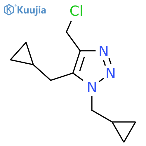 4-(chloromethyl)-1,5-bis(cyclopropylmethyl)-1H-1,2,3-triazole structure
