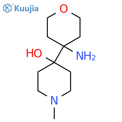 4-(4-Aminooxan-4-yl)-1-methylpiperidin-4-ol structure