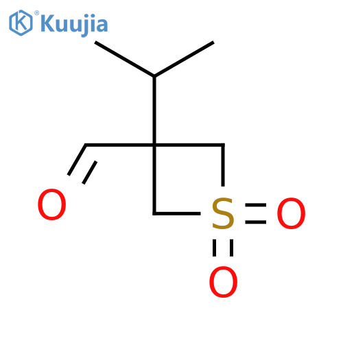 1,1-dioxo-3-(propan-2-yl)-1lambda6-thietane-3-carbaldehyde structure