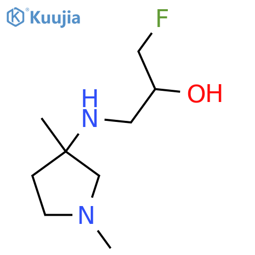 1-(1,3-dimethylpyrrolidin-3-yl)amino-3-fluoropropan-2-ol structure