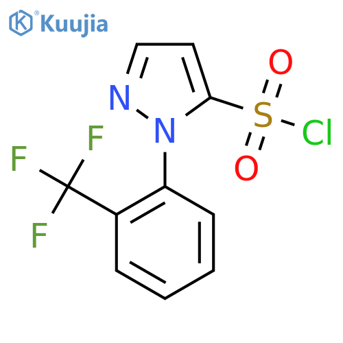 1-2-(trifluoromethyl)phenyl-1H-pyrazole-5-sulfonyl chloride structure