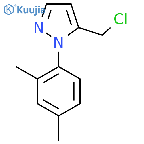 5-(chloromethyl)-1-(2,4-dimethylphenyl)-1H-pyrazole structure
