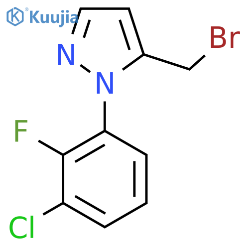 5-(bromomethyl)-1-(3-chloro-2-fluorophenyl)-1H-pyrazole structure