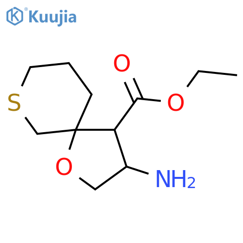 ethyl 3-amino-1-oxa-7-thiaspiro4.5decane-4-carboxylate structure