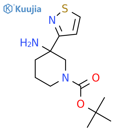tert-butyl 3-amino-3-(1,2-thiazol-3-yl)piperidine-1-carboxylate structure