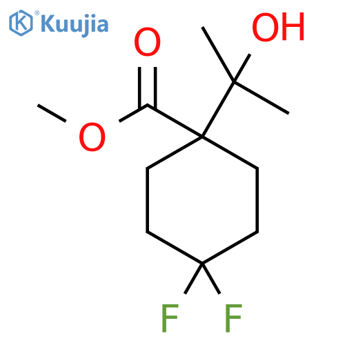methyl 4,4-difluoro-1-(2-hydroxypropan-2-yl)cyclohexane-1-carboxylate structure