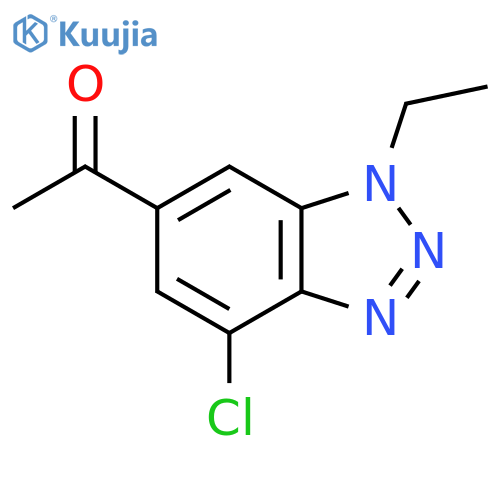 1-(4-chloro-1-ethyl-1H-1,2,3-benzotriazol-6-yl)ethan-1-one structure