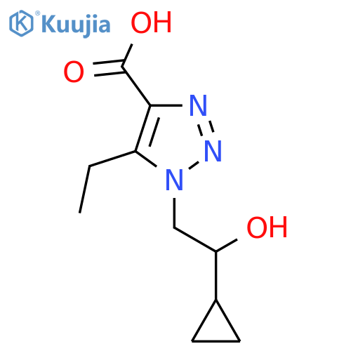 1-(2-cyclopropyl-2-hydroxyethyl)-5-ethyl-1H-1,2,3-triazole-4-carboxylic acid structure