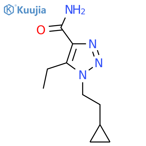 1-(2-cyclopropylethyl)-5-ethyl-1H-1,2,3-triazole-4-carboxamide structure