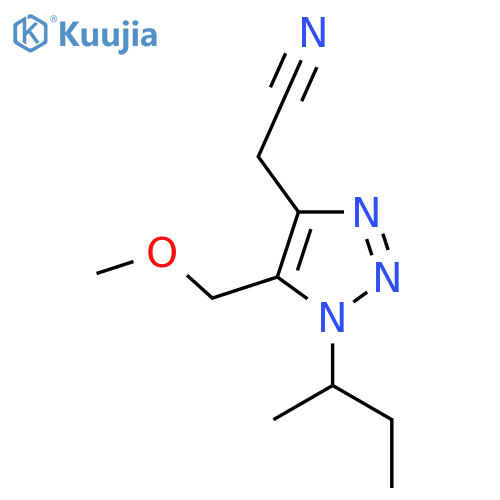2-1-(butan-2-yl)-5-(methoxymethyl)-1H-1,2,3-triazol-4-ylacetonitrile structure