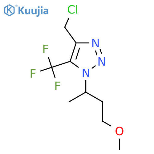 4-(chloromethyl)-1-(4-methoxybutan-2-yl)-5-(trifluoromethyl)-1H-1,2,3-triazole structure