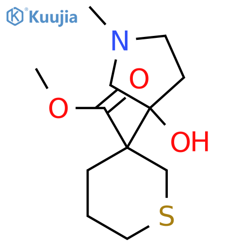 methyl 3-(3-hydroxy-1-methylpyrrolidin-3-yl)thiane-3-carboxylate structure