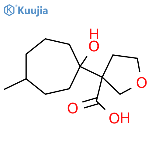 3-(1-hydroxy-4-methylcycloheptyl)oxolane-3-carboxylic acid structure