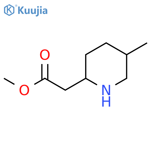 methyl 2-(5-methylpiperidin-2-yl)acetate structure