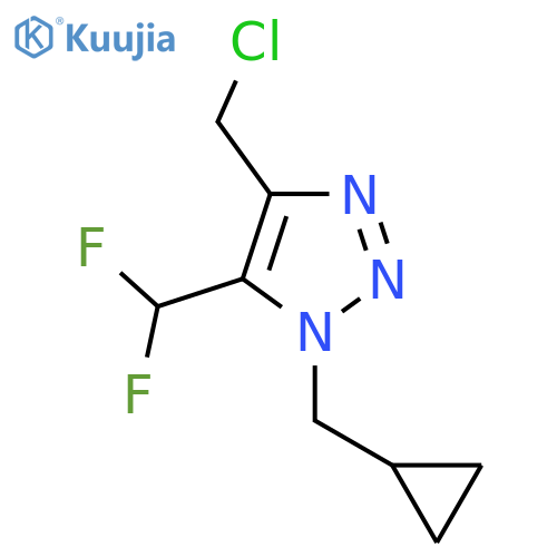 4-(chloromethyl)-1-(cyclopropylmethyl)-5-(difluoromethyl)-1H-1,2,3-triazole structure