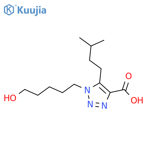 1-(5-hydroxypentyl)-5-(3-methylbutyl)-1H-1,2,3-triazole-4-carboxylic acid structure