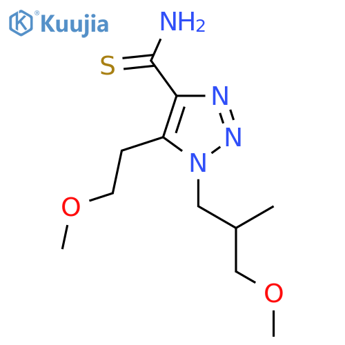 1-(3-methoxy-2-methylpropyl)-5-(2-methoxyethyl)-1H-1,2,3-triazole-4-carbothioamide structure