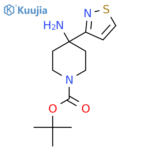 tert-butyl 4-amino-4-(1,2-thiazol-3-yl)piperidine-1-carboxylate structure