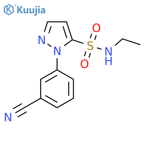 1-(3-cyanophenyl)-N-ethyl-1H-pyrazole-5-sulfonamide structure