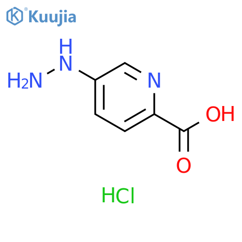 5-hydrazinylpyridine-2-carboxylic acid dihydrochloride structure