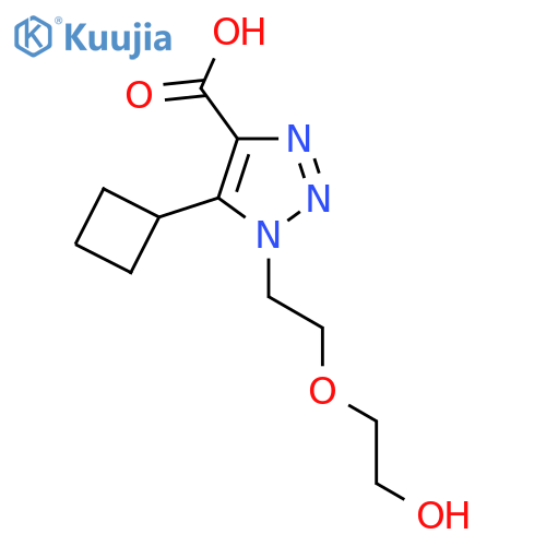 5-cyclobutyl-1-2-(2-hydroxyethoxy)ethyl-1H-1,2,3-triazole-4-carboxylic acid structure