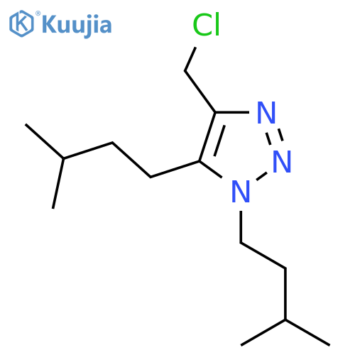 4-(chloromethyl)-1,5-bis(3-methylbutyl)-1H-1,2,3-triazole structure