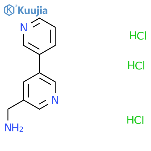 5-(pyridin-3-yl)pyridin-3-ylmethanamine trihydrochloride structure