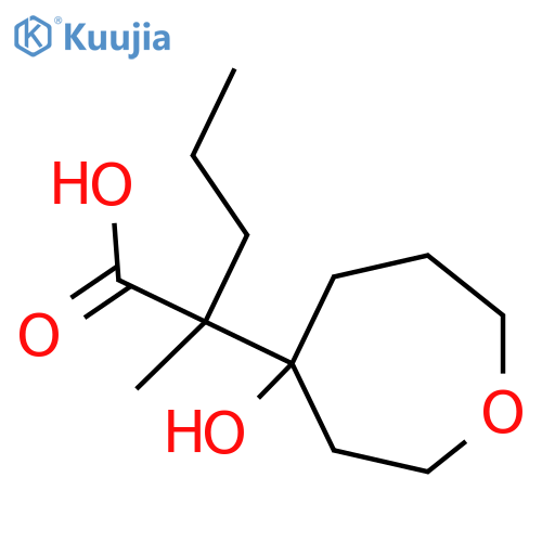 2-(4-hydroxyoxepan-4-yl)-2-methylpentanoic acid structure