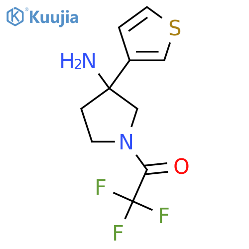 1-3-amino-3-(thiophen-3-yl)pyrrolidin-1-yl-2,2,2-trifluoroethan-1-one structure