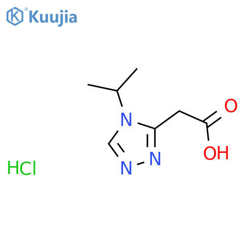 2-4-(propan-2-yl)-4H-1,2,4-triazol-3-ylacetic acid hydrochloride structure