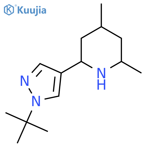 2-(1-tert-butyl-1H-pyrazol-4-yl)-4,6-dimethylpiperidine structure