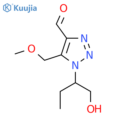 1-(1-hydroxybutan-2-yl)-5-(methoxymethyl)-1H-1,2,3-triazole-4-carbaldehyde structure