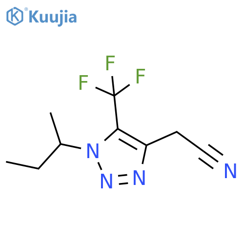 2-1-(butan-2-yl)-5-(trifluoromethyl)-1H-1,2,3-triazol-4-ylacetonitrile structure