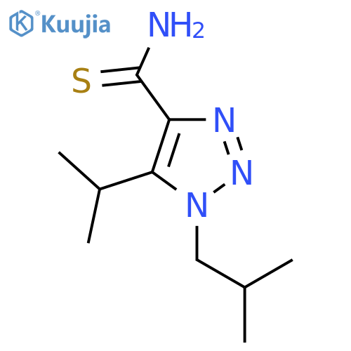 1-(2-methylpropyl)-5-(propan-2-yl)-1H-1,2,3-triazole-4-carbothioamide structure