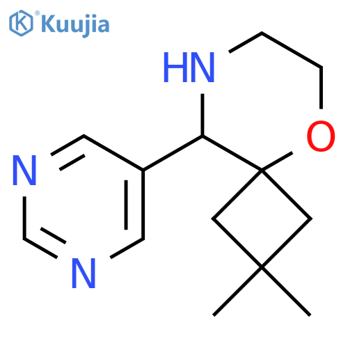 2,2-dimethyl-9-(pyrimidin-5-yl)-5-oxa-8-azaspiro3.5nonane structure