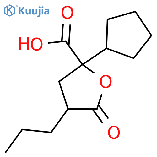 2-cyclopentyl-5-oxo-4-propyloxolane-2-carboxylic acid structure