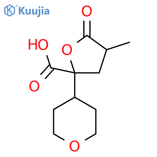 4-Methyl-2-(oxan-4-yl)-5-oxooxolane-2-carboxylic acid structure
