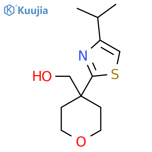 {4-4-(propan-2-yl)-1,3-thiazol-2-yloxan-4-yl}methanol structure