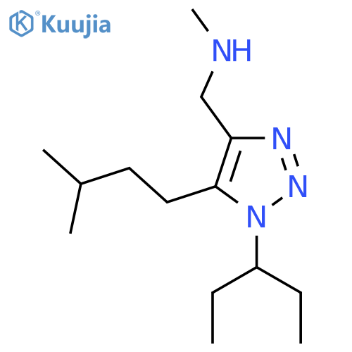 methyl({5-(3-methylbutyl)-1-(pentan-3-yl)-1H-1,2,3-triazol-4-ylmethyl})amine structure
