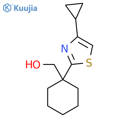 1-(4-cyclopropyl-1,3-thiazol-2-yl)cyclohexylmethanol structure