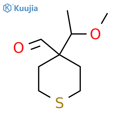 4-(1-methoxyethyl)thiane-4-carbaldehyde structure
