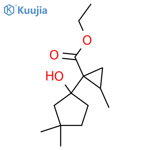 Ethyl 1-(1-hydroxy-3,3-dimethylcyclopentyl)-2-methylcyclopropane-1-carboxylate structure