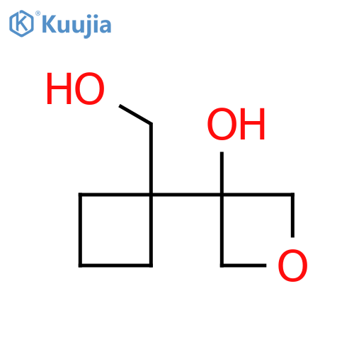 3-1-(hydroxymethyl)cyclobutyloxetan-3-ol structure