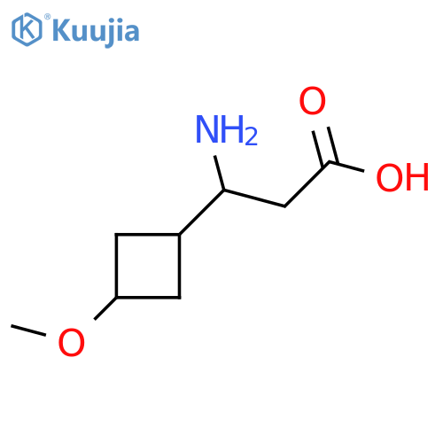 3-amino-3-(3-methoxycyclobutyl)propanoic acid structure