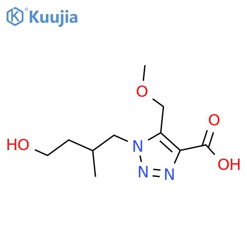 1-(4-hydroxy-2-methylbutyl)-5-(methoxymethyl)-1H-1,2,3-triazole-4-carboxylic acid structure