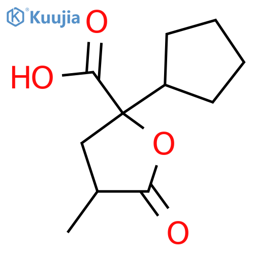 2-cyclopentyl-4-methyl-5-oxooxolane-2-carboxylic acid structure