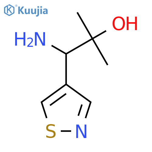 1-Amino-2-methyl-1-(1,2-thiazol-4-yl)propan-2-ol structure
