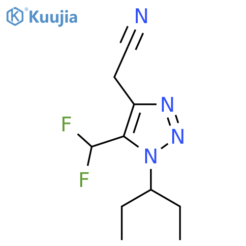 2-5-(difluoromethyl)-1-(pentan-3-yl)-1H-1,2,3-triazol-4-ylacetonitrile structure