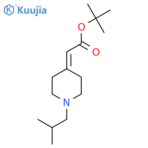 tert-butyl 2-1-(2-methylpropyl)piperidin-4-ylideneacetate structure