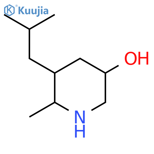 6-Methyl-5-(2-methylpropyl)piperidin-3-ol structure